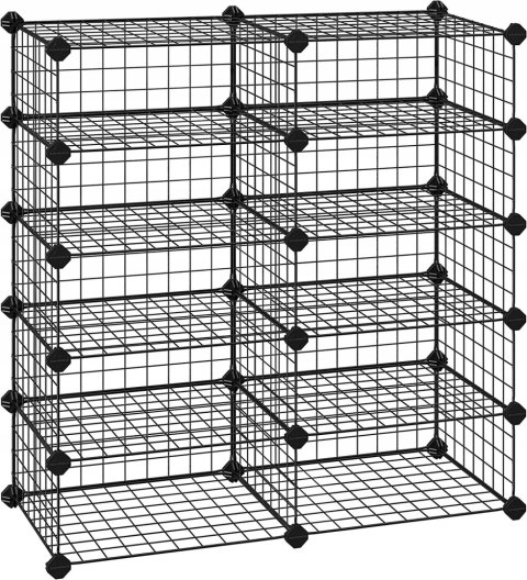 REGAŁ STOJAK NA BUTY SORTER MODUŁWOY CZARNY METAL