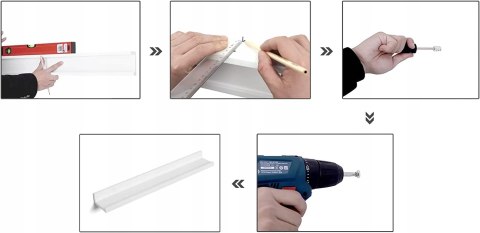 PÓŁKI WISZĄCE ZESTAW 2 SZT BIAŁE 60 CM PÓŁKI WISZĄCE ZESTAW 2 SZT BIAŁE 60 CM
