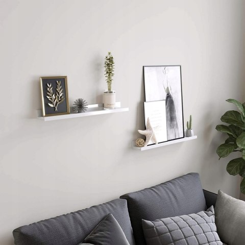 PÓŁKI WISZĄCE ZESTAW 2 SZT BIAŁE 60 CM PÓŁKI WISZĄCE ZESTAW 2 SZT BIAŁE 60 CM