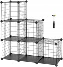 REGAŁ MODUŁOWY CZARNY METALOWY SORTER GARDEROBA