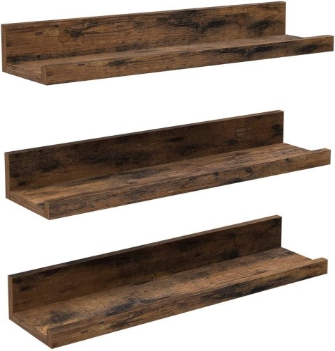 PÓŁKA NA ŚCIANĘ ZESTAW 3 SZT RUSTYKALNE LOFT PÓŁKA NA ŚCIANĘ ZESTAW 3 SZT RUSTYKALNE LOFT