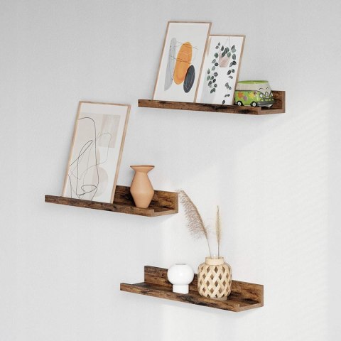 PÓŁKA NA ŚCIANĘ ZESTAW 3 SZT RUSTYKALNE LOFT PÓŁKA NA ŚCIANĘ ZESTAW 3 SZT RUSTYKALNE LOFT