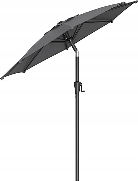 PARASOL OGRODOWY BALKON SZARY ANTRACYT SKŁADANY 2M PARASOL OGRODOWY BALKON SZARY ANTRACYT SKŁADANY 2M