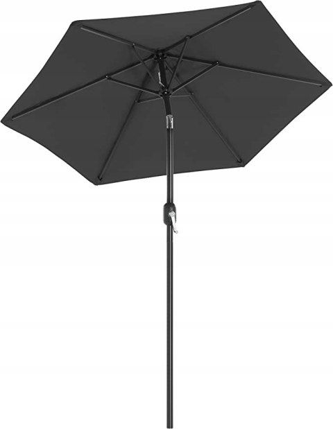 PARASOL OGRODOWY BALKON SZARY ANTRACYT SKŁADANY 2M PARASOL OGRODOWY BALKON SZARY ANTRACYT SKŁADANY 2M