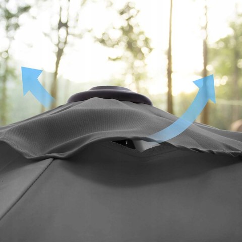 PARASOL OGRODOWY SZARY ANTRACYT 3 M KLASYCZNY PARASOL OGRODOWY SZARY ANTRACYT 3 M KLASYCZNY