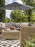 PARASOL OGRODOWY SZARY ANTRACYT 3 M KLASYCZNY