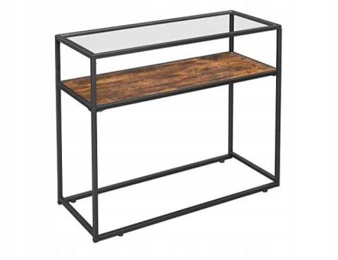 KONSOLA STOLIK LOFT INDUSTRIALNY RUSTYKALNY SZKŁO KONSOLA STOLIK LOFT INDUSTRIALNY RUSTYKALNY SZKŁO