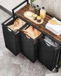KOSZ WOLNOSTOJĄCY NA PRANIE VINTAGE LOFT RUSTYKALNY BRĄZ 114L