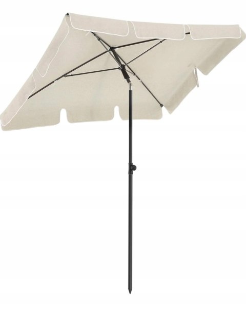 PARASOL OGRODOWY PLAŻOWY BEŻ UPF50+ 180 x 240 cm