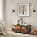 STOLIK VINTAGE RUSTYKALNY BRĄZ Z SZUFLADAMI LOFT 100 x 55 x 45cm