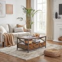 STOLIK VINTAGE RUSTYKALNY BRĄZ Z SZUFLADAMI LOFT 100 x 55 x 45cm