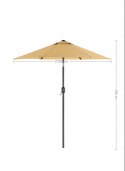 PARASOL OGRODOWY BEŻOWY KLASYCZNY 200 X 230 CM