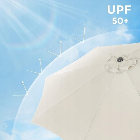 PARASOL OGRODOWY BEŻOWY KLASYCZNY 300 x 240 cm PARASOL OGRODOWY BEŻOWY KLASYCZNY 300 x 240 cm