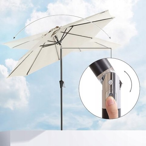 PARASOL OGRODOWY BEŻOWY KLASYCZNY 300 x 240 cm PARASOL OGRODOWY BEŻOWY KLASYCZNY 300 x 240 cm
