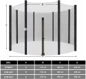 SIATKA OCHRONNA DO TRAMPOLINY 8FT Songmics 244 cm