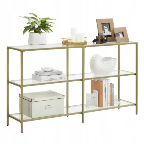 STOLIK KONSOLA BOCZNY ZŁOTY SZKŁO LOFT 130x73x30cm STOLIK KONSOLA BOCZNY ZŁOTY SZKŁO LOFT 130x73x30cm