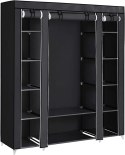 SZAFA MATERIAŁOWA MODUŁ DRĄŻKI CZARNA 150x175x45
