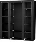 SZAFA MATERIAŁOWA MODUŁ DRĄŻKI CZARNA 150x175x45