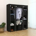SZAFA MATERIAŁOWA MODUŁ DRĄŻKI CZARNA 150x175x45