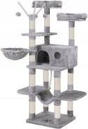 DRAPAK WIEŻA LEGOWISKO DLA KOTA FEANDREA SZARY XL 50 cm x 50 cm x 164 cm