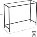 STOLIK KONSOLOWY BOCZNY CZARNY 100 x 35 x 80cm