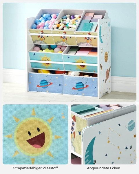 ORGANIZER PÓŁKA NA ZABAWKI 62,5 x 29,5 x 60 cm WIELOKOLOROWA ORGANIZER PÓŁKA NA ZABAWKI 62,5 x 29,5 x 60 cm WIELOKOLOROWA