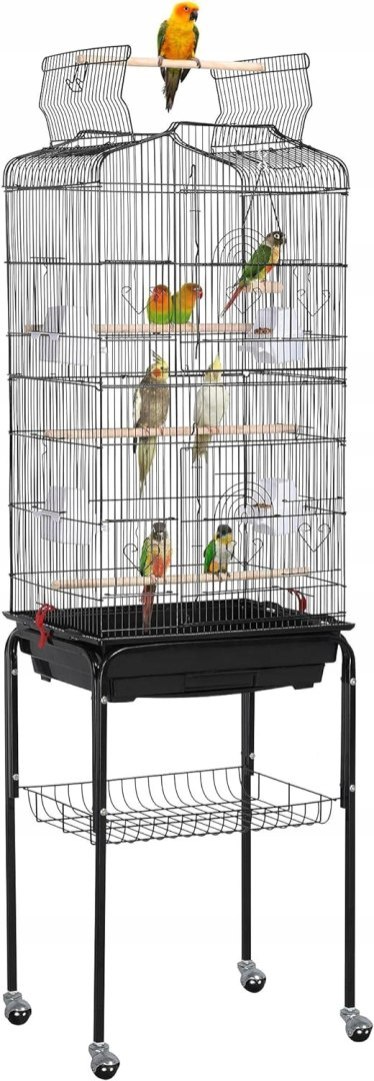 DUŻA KLATKA DLA PTAKÓW WOLIERA CZARNA 46 x 35 x162,5CM YAHEETECH 591825BL DUŻA KLATKA DLA PTAKÓW WOLIERA CZARNA 46 x 35 x162,5CM YAHEETECH 591825BL