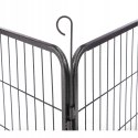 WYBIEG KLATKA DLA ZWIERZĄT SZCZENIĄT METALOWA CZARNA 80 x 122 x 70 cm