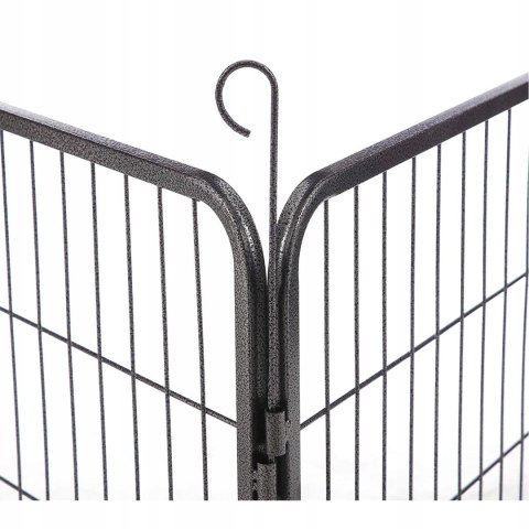 WYBIEG KLATKA DLA ZWIERZĄT SZCZENIĄT METALOWA CZARNA 80 x 122 x 70 cm WYBIEG KLATKA DLA ZWIERZĄT SZCZENIĄT METALOWA CZARNA 80 x 122 x 70 cm