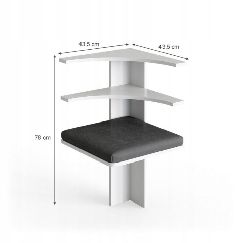 NAROŻNIK DO ZESTAWU "ROMAN" W KOLORZE BIAŁO-SZARYM VICCO