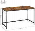 BIURKO PROSTOKĄTNE SONGMICS 140 x 60 x 75 cm RUSTYKALNY BRĄZ