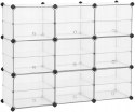 SZAFKA NA BUTY MODUŁOWY ORGANIZER 123 x 93 x 31 cm BIAŁY PRZEZROCZYSTY