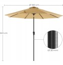 PARASOL OGRODOWY TARASOWY 3 M 300 x 240 cm beże i brązy