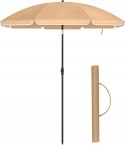 PARASOL PLAŻOWY OGRODOWY TARASOWY KLASYCZNY beże i brązy 160 x 210 cm