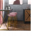 ZESTAW 2 TABORETÓW HOKERÓW STOŁKÓW OKRĄGŁYCH RÓŻ 592297 pink
