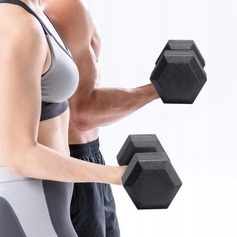 ZESTAW HANTLI BITUMICZNYCH 2X10KG CZARNE 611019BK ZESTAW HANTLI BITUMICZNYCH 2X10KG CZARNE 611019BK