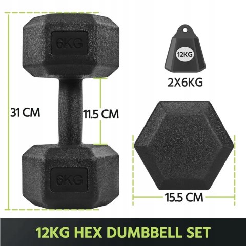ZESTAW HANTLI BITUMICZNYCH 2X6KG CZARNE 592719bk ZESTAW HANTLI BITUMICZNYCH 2X6KG CZARNE 592719bk