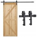 ZESTAW OKUĆ DO DRZWI PRZESUWNYCH BARN DOOR 2M DO 100KG YAHEETECH 610522BK