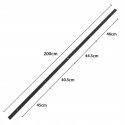 ZESTAW OKUĆ DO DRZWI PRZESUWNYCH BARN DOOR 2M DO 100KG YAHEETECH 610522BK