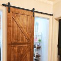 ZESTAW OKUĆ DO DRZWI PRZESUWNYCH BARN DOOR 2M DO 100KG YAHEETECH 610522BK