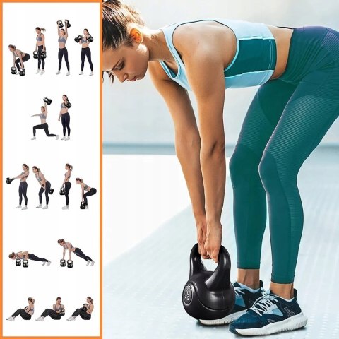 HANTEL KETTLEBELLE 16KG CZARNY YAHEETECH 611306BK