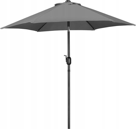 PARASOL OGRODOWY BALKONOWY SKŁADANY SZARY KLASYCZNY 611248G