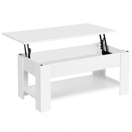 STOLIK KAWOWY ŁAWA ROZKŁADANA YAHEETECH BIAŁY 613274W
