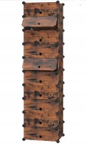SZAFKA NA BUTY MODUŁOWA RUSTYKALNY BRĄZ LOFT 31 x 43 x 173 cm