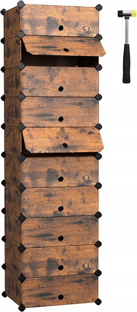 SZAFKA NA BUTY MODUŁOWA RUSTYKALNY BRĄZ LOFT 31 x 43 x 173 cm SZAFKA NA BUTY MODUŁOWA RUSTYKALNY BRĄZ LOFT 31 x 43 x 173 cm