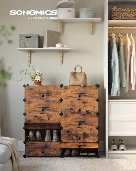 SZAFKA NA BUTY MODUŁOWA RUSTYKALNY BRĄZ LOFT 31 x 43 x 173 cm SZAFKA NA BUTY MODUŁOWA RUSTYKALNY BRĄZ LOFT 31 x 43 x 173 cm