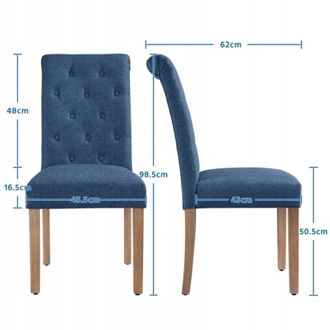 ZESTAW 2 KRZESEŁ glamour yaheetech beżowe 592493BEIGE ZESTAW 2 KRZESEŁ glamour yaheetech beżowe 592493BEIGE
