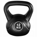 KETTLEBELLE 12 kg hantel do treningu siłowego, czarny
