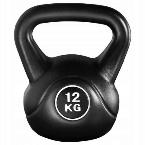 KETTLEBELLE 12 kg hantel do treningu siłowego, czarny KETTLEBELLE 12 kg hantel do treningu siłowego, czarny
