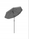 PARASOL PLAŻOWY DUŻY SKŁADANY 160 cm UPF 50+ SZARY